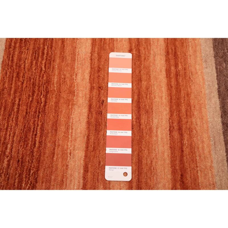 ECARPETGALLERY Hand Loomed Kashkuli Gabbeh Copper Wool Rug - 5'4 x 7'6