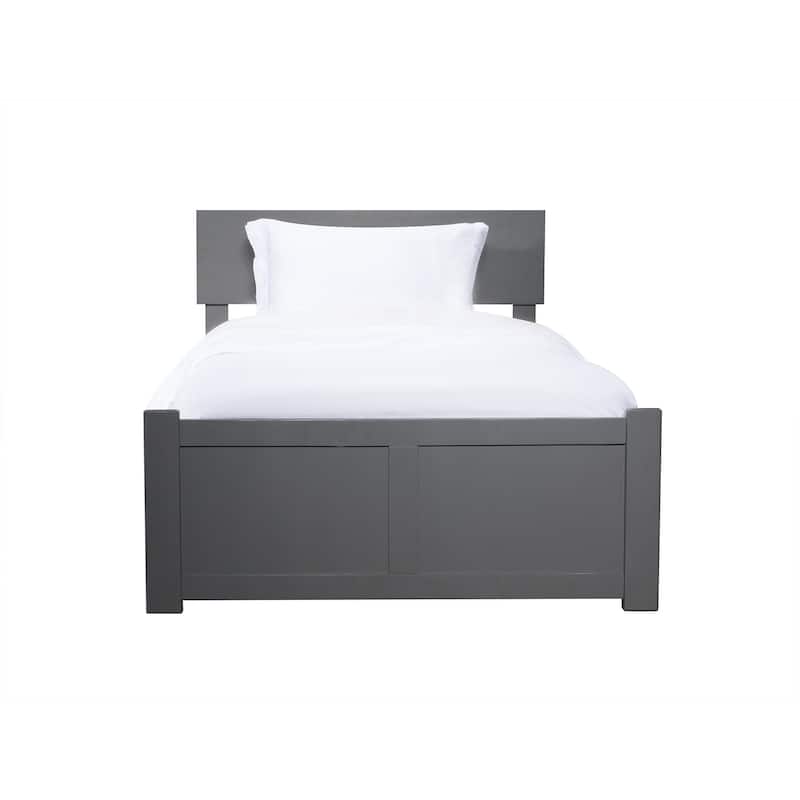 Platform Bed - Storage Drawers & Flat Panel Footboard - Modern Bedroom Furniture