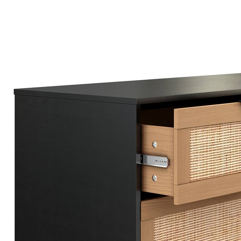 6 drawers Rattan dresser Rattan Drawer