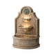 preview thumbnail 10 of 13, Glitzhome 37.25"H Oversized 3-Tier Single Spout European Style Polyresin Wall Fountain with LED Lights