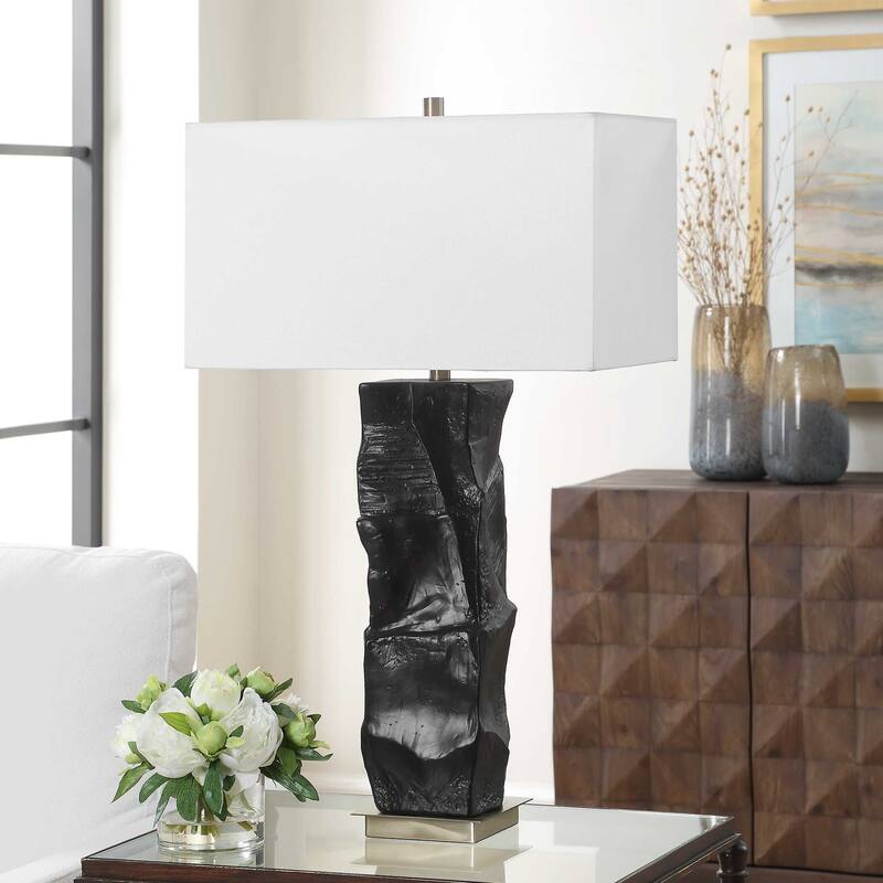 Uttermost Altaria Black Table Lamp - 20.00" W x 33.00" H x 11.00" D
