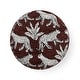 preview thumbnail 17 of 17, Dex Leopard Pattern Jacquard Upholstered Round Ottoman