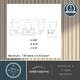preview thumbnail 6 of 8, Wallingford 3-Light 22.5 inch Wide Bathroom Vanity Lighting Fixture, Clear Glass Shade, Dimmable, LED Compatible, Reversible