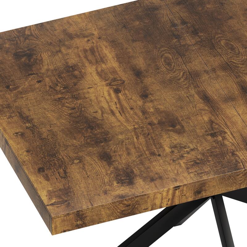 55.11"-70.86" Retro Rectangular Stretch Dining Table