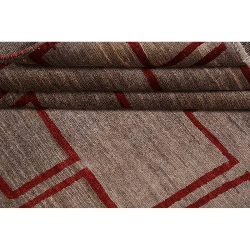 Geometric Modern Gabbeh Kashkoli Oriental Wool Area Rug Hand-knotted - 5'4" x 7'6"