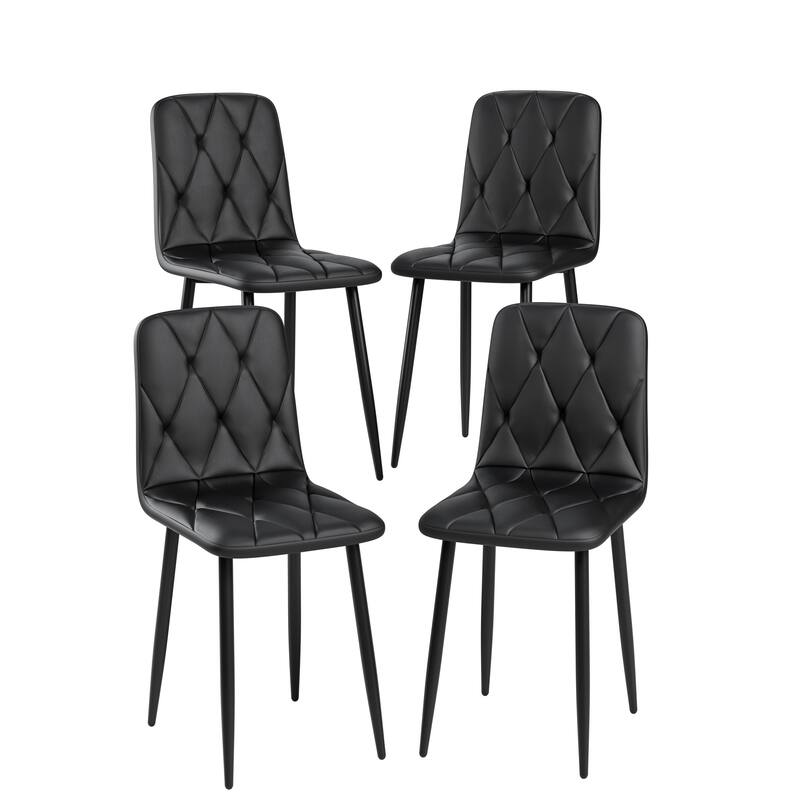 PU Dining Chairs Set of 4, Modern Kitchen Dining Room Chairs