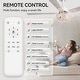 preview thumbnail 65 of 77, 42"/52" Modern Farmhouse Ceiling Fan, Remote Control, Quiet Reversible DC Motor, Timer, Black and Walnut Finish