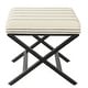 preview thumbnail 14 of 53, Porch & Den Boucher Modern Metal X-base Square Ottoman