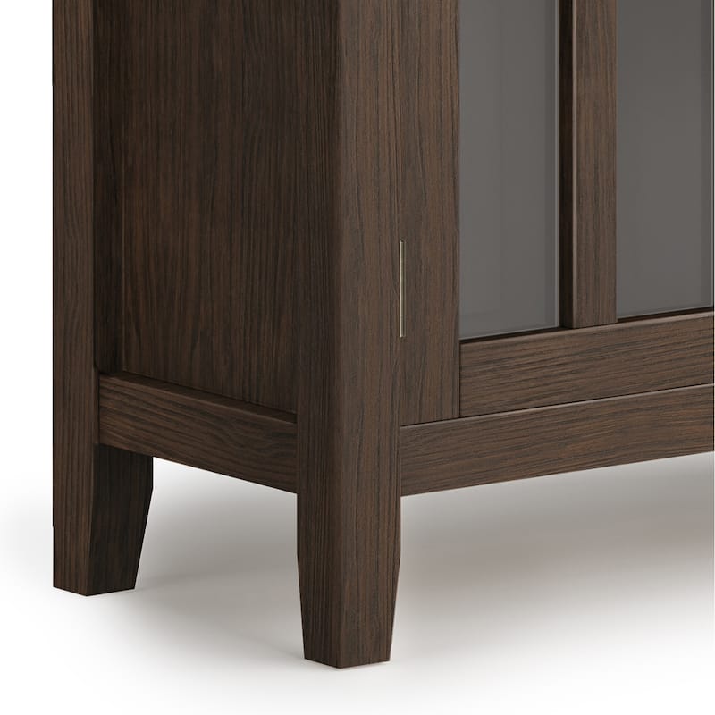 WYNDENHALL Stratford SOLID WOOD 30 inch Wide Low Storage Cabinet - 30"w x 14"d x 31" h