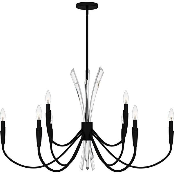 slide 2 of 9, Cecily 9-Light Matte Black Chandelier