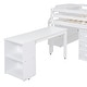 preview thumbnail 54 of 57, Artsy Full Size Loft Bed with Retractable Writing Desk and 3 Drawers, Wooden Loft Bed with Storage Stairs and Shelves, Espresso