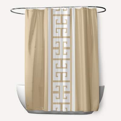 Key Stripedd Print 71x74-inch Shower Curtain
