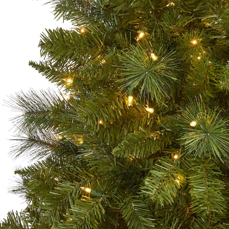 6' Pre-Lit Mt Hood Artificial Christmas Tree, Warm White LED Lights - 6 Foot