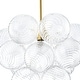 preview thumbnail 14 of 63, Glam Single-light Dining Room Glass Globe Bubble Chandelier - 17.7 in