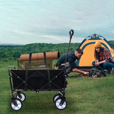 225 lb Collapsible Wagon Cart with Strapping System