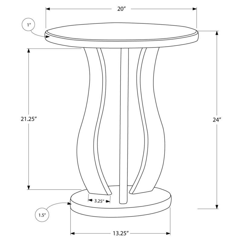 Luxury Accent Table - Mirrored Geometric Design - Living Room Decor - Round Tabletop - Stylish Side Table - 24