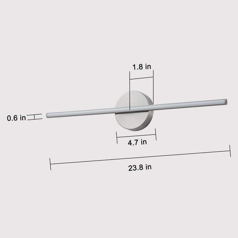 Modern 1-Light Dimmable LED Linear Bathroom Vanity Light