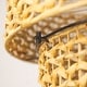 preview thumbnail 9 of 12, Ravy Farmhouse 6-Light Drum Rattan Chandelier Coastal Natural Pendant Light for Kitchen Dining Room - D 26" x H 15.7"
