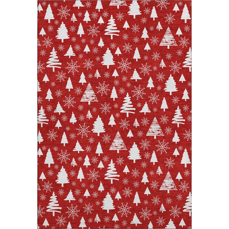 Premium Washable Super Soft Christmas Tree Mayfield Rug
