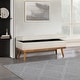 preview thumbnail 6 of 134, Carson Carrington Sastamala Mid-century Storage Bench Wheat