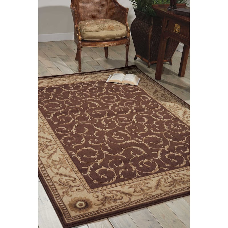 Nourison Somerset Traditional Bordered Floral Area Rug
