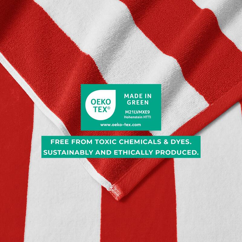 Linery & Co. Cotton Stripe Beach Towel, 4 Pack - 30" x 60"