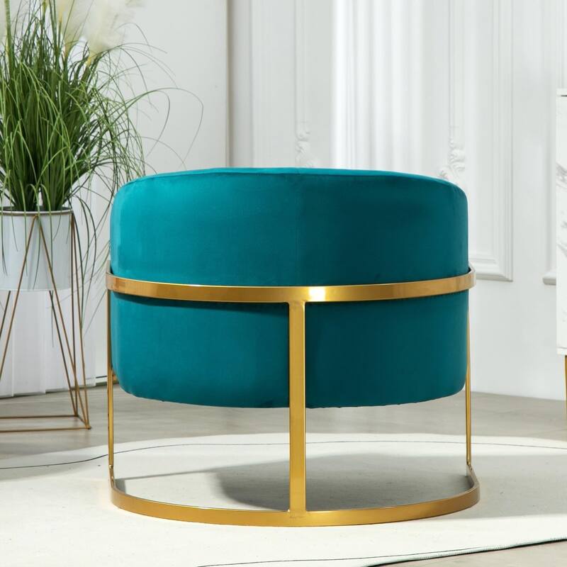 US Pride Furniture Modern Accent Armchair Luxury Gold Frame and Multi-colored Velvet Material Infuse Elegant Flair