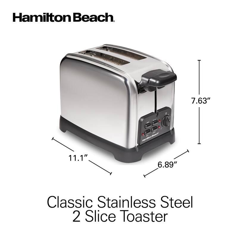 Hamilton Beach Classic 2 Slice Toaster with Sure Toast Technology