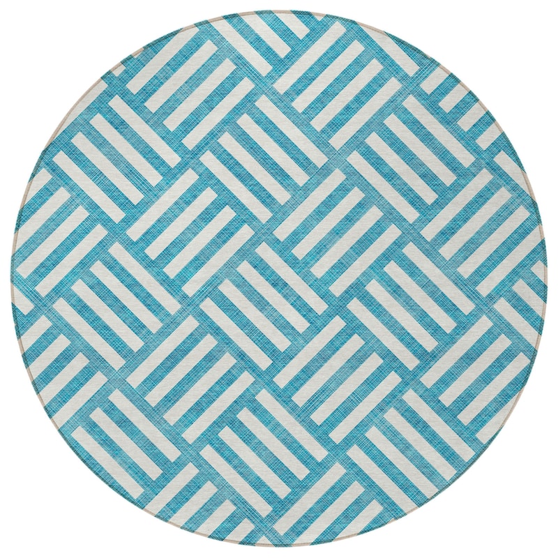 HomeRoots Geometric Transitional Rectangle Outdoor Rug