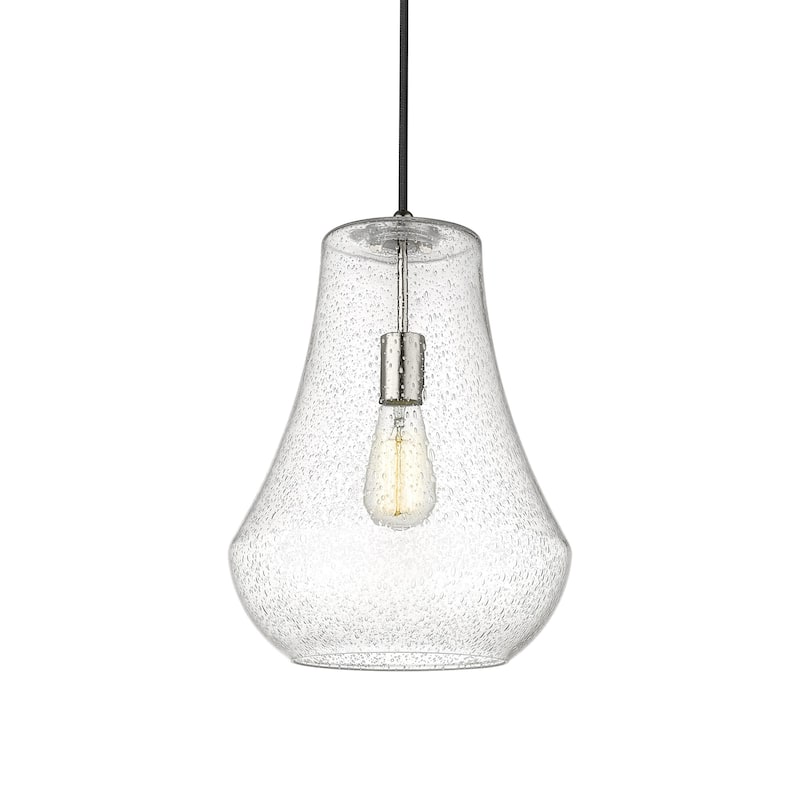 Innovations Lighting 491-1P-16-12 Fairfield Pendant Fairfield 12" Wide - Polished Nickel / Seedy