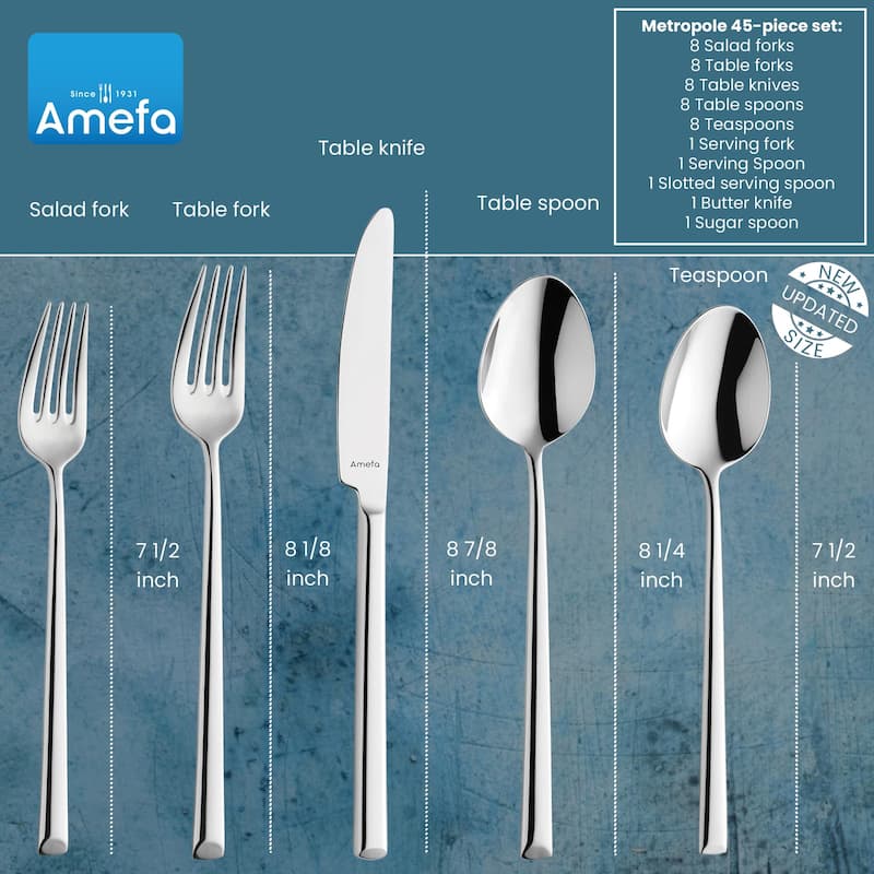 Amefa Metropole 45 Piece Flatware Set