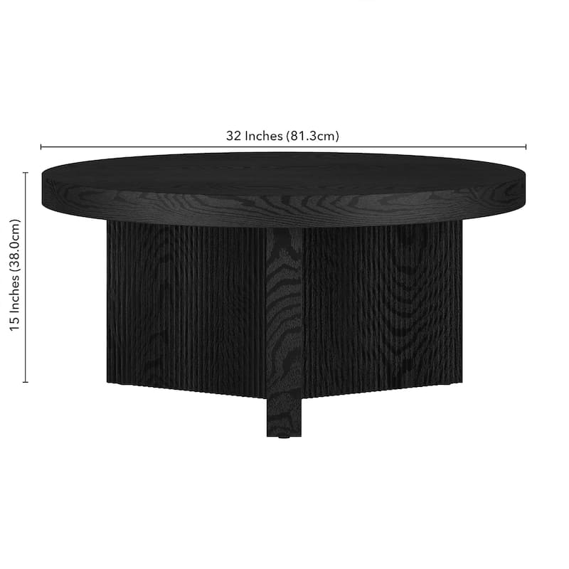 Holm 32" Wide Round Coffee Table
