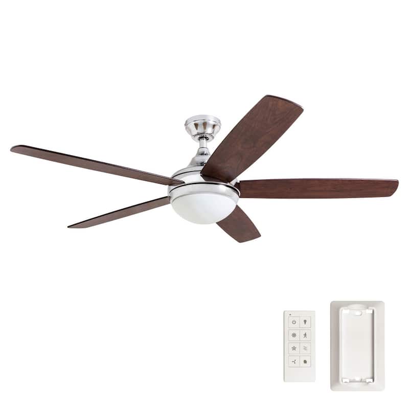 Copper Grove Mills 52-inch Modern Chrome Ceiling Fan with Remote