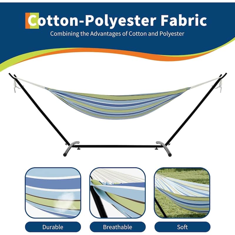 2-Person Hammock with Heavy-Duty Steel Stand