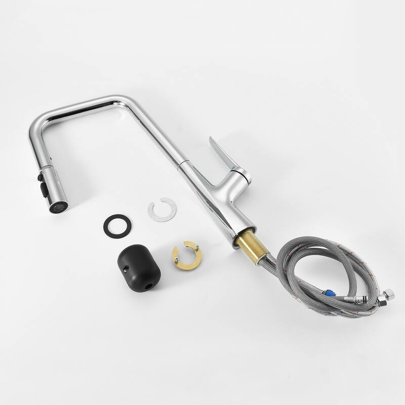 Professional Kitchen Faucet - 3 Function 360 Sprayer, One Touch Switching & Fast Connect​
