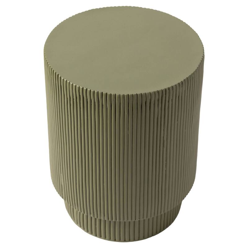 Eden 14-Inch Wide Round Side Table in Fiberstone Accent End Table for Indoor and Outdoor