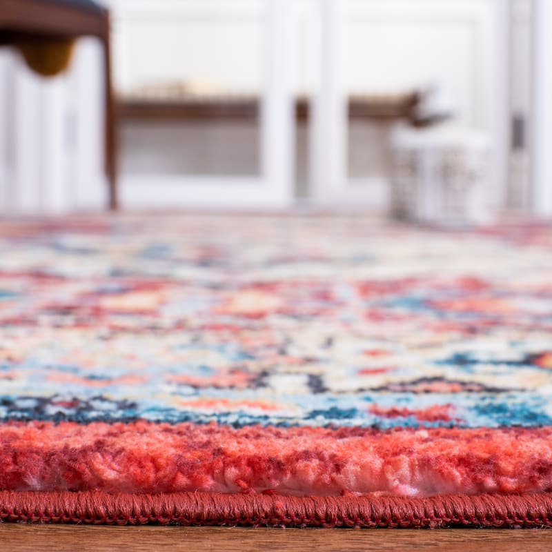 SAFAVIEH Riviera Machine Washable Slip Resistant Vertie Oriental Rug