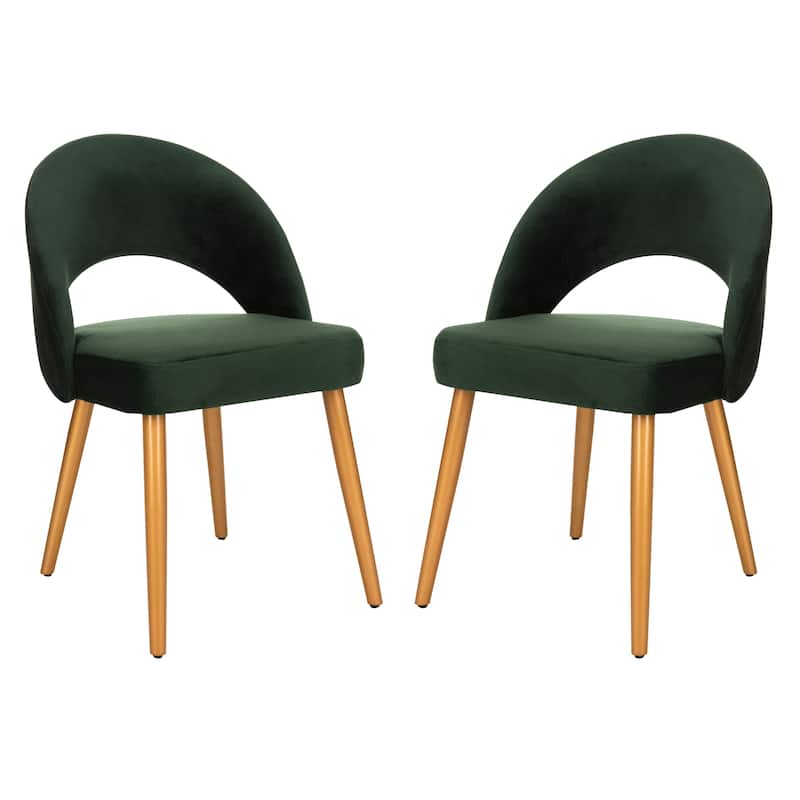 SAFAVIEH Reva Retro Dusty Rose/ Gold Chair (Set of 2) - 21.3" x 24.3" x 31.8" - 21Wx24Dx32H