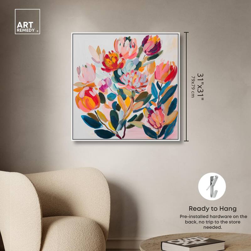 Contemporary Flora II Canvas by Art Remedy