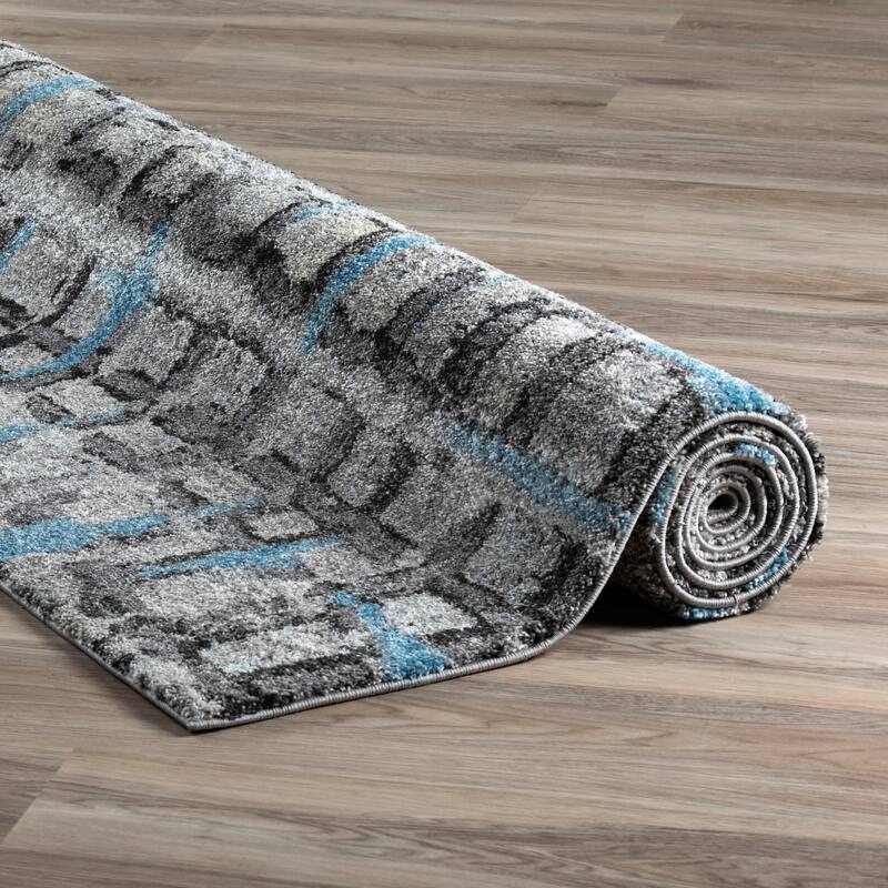 Addison Plano Modern Crosshatch GREY Area Rug