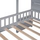 preview thumbnail 14 of 26, Twin Size House Bed Platform Bed with Sofa, Charging Station & Storage