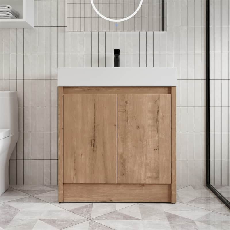 Beingnext 24"/30"/48"/60" Bathroom Vanity with Sink, Freestanding Bathroom Vanity with Soft Close Door