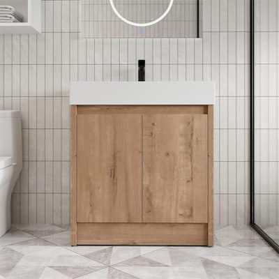 Beingnext 24"/30"/48"/60" Bathroom Vanity with Sink, Freestanding Bathroom Vanity with Soft Close Door