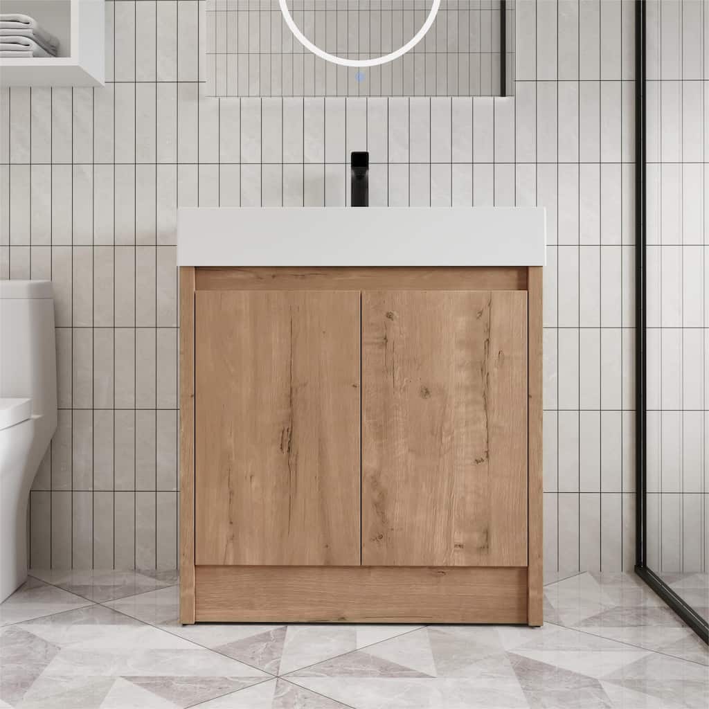 Beingnext 24"/30"/48"/60" Bathroom Vanity with Sink, Freestanding Bathroom Vanity with Soft Close Door