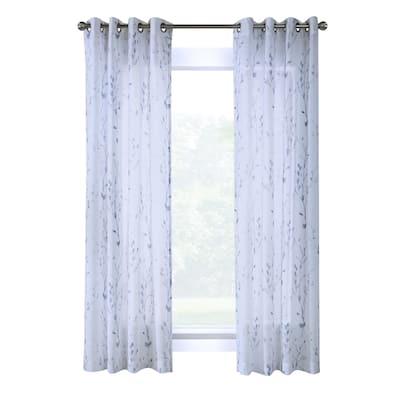 Primavera Faux Linen Grommet Semi-Sheer Curtain Panel by Habitat