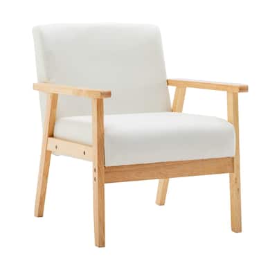 Brown/Beige Fabric Upholstered Wood Frame Dining Chair, Sturdy Dining Chair for Dining Rooms - 24.6