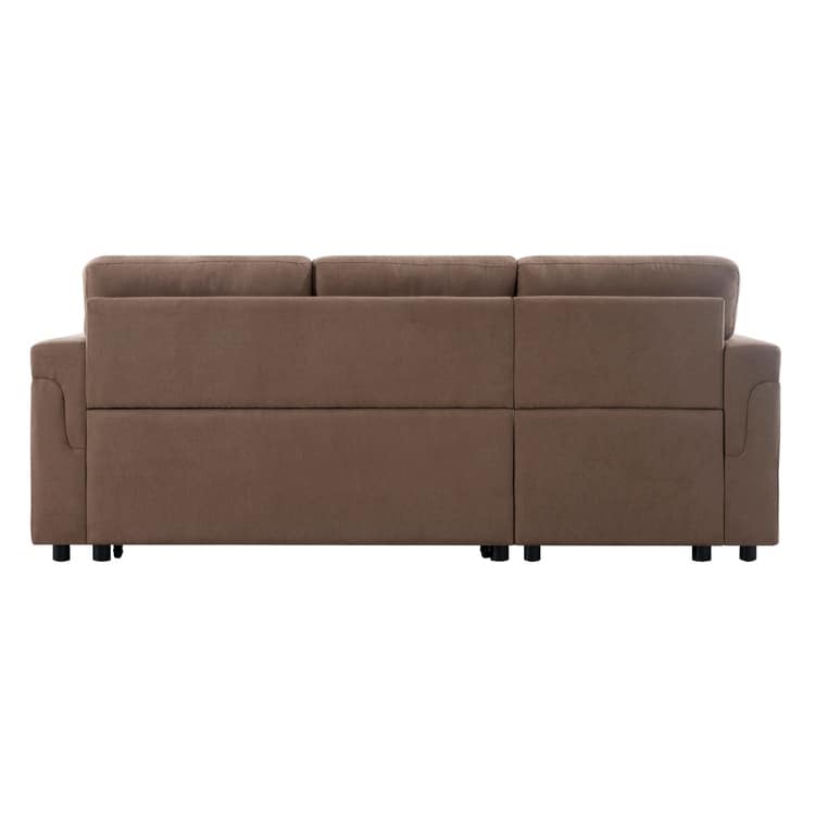 Perry Modern Reversible Sleeper Sectional Sofa with Storage Chaise, Pullout Sleeper Sofa Couch Bed for Living Room