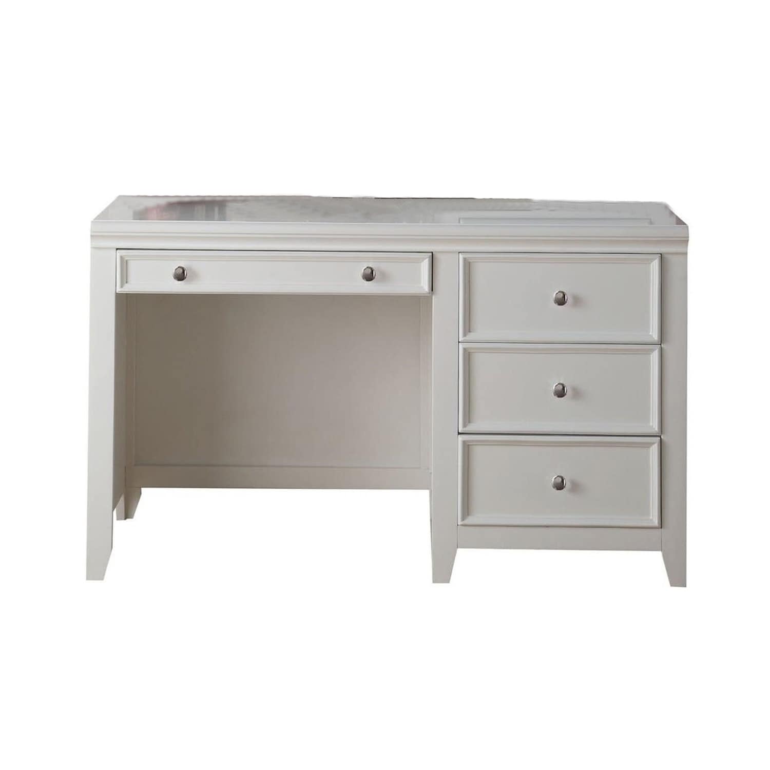 Simple white 2025 desk with drawers