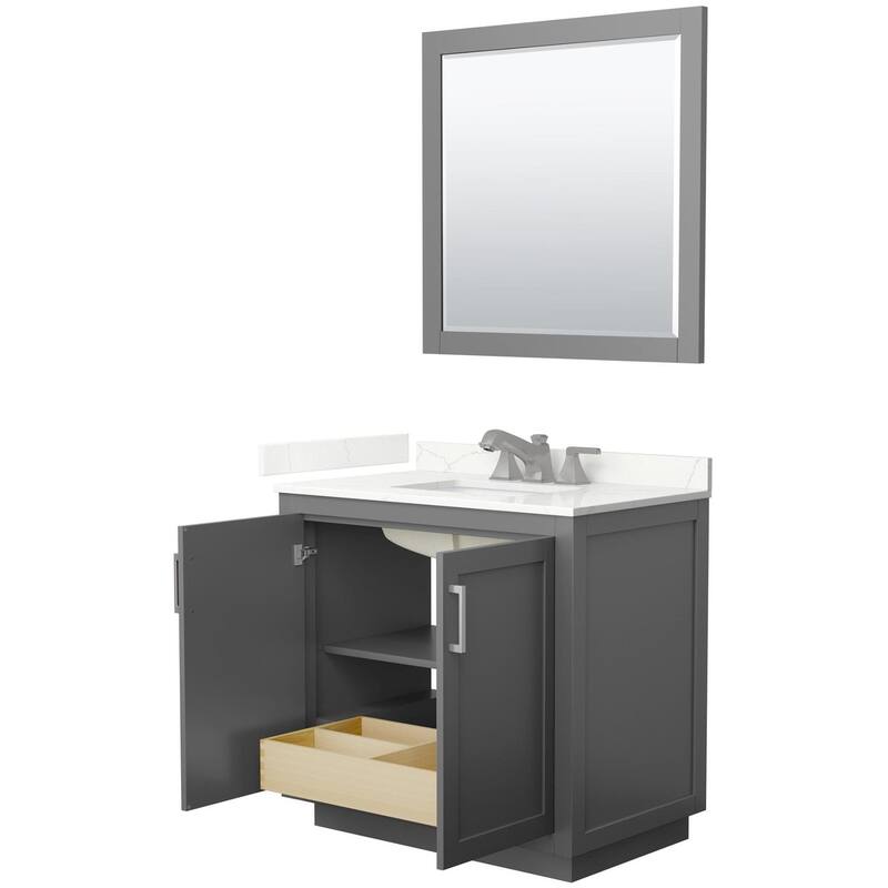 Wyndham Collection WCF292936S-QTZ-US3M34 Miranda 36" Free Standing