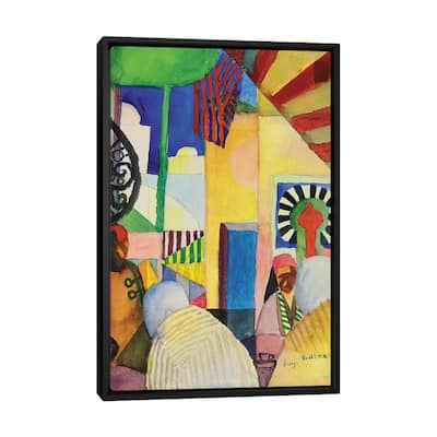 iCanvas "In the Bazaar, 1914 " by August Macke Framed Canvas Print